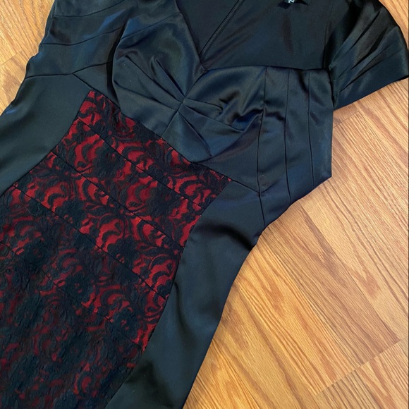 Vintage Y2K Lace Satin Slip Dress Lingerie Dress Cap Sleeve Sweetheart Dress - Picture 7 of 12